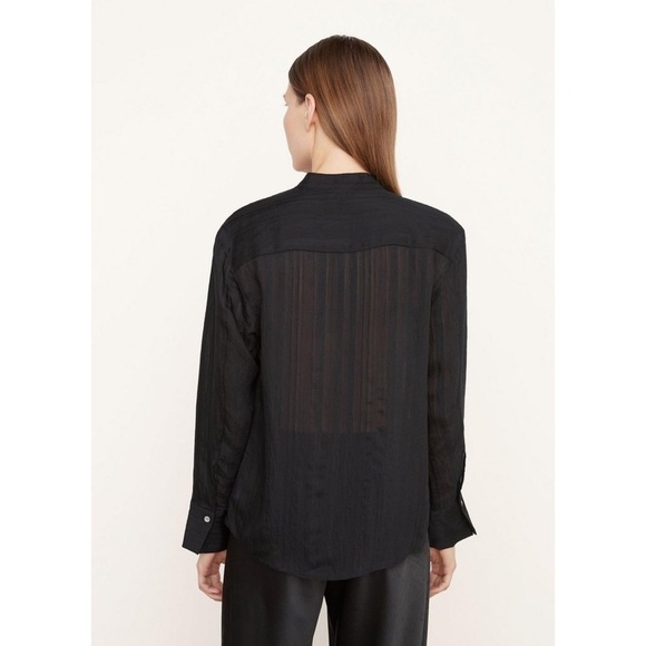 Vince Drapey Silk Blend Collar Shirt - Picture 3 of 9